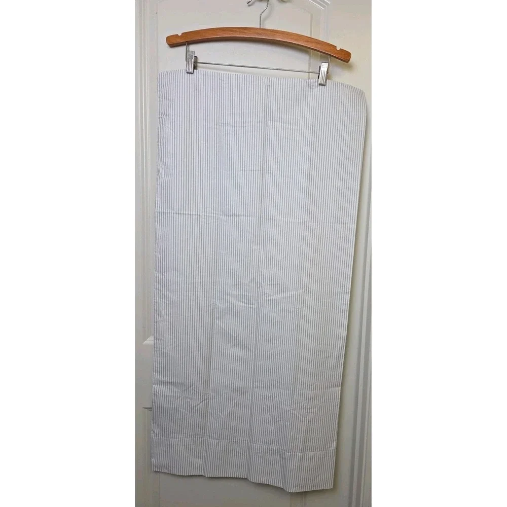 2 LAUREN Ralph Lauren Oxford Stripe Gray Cottage White Farmhouse King Pillowcase